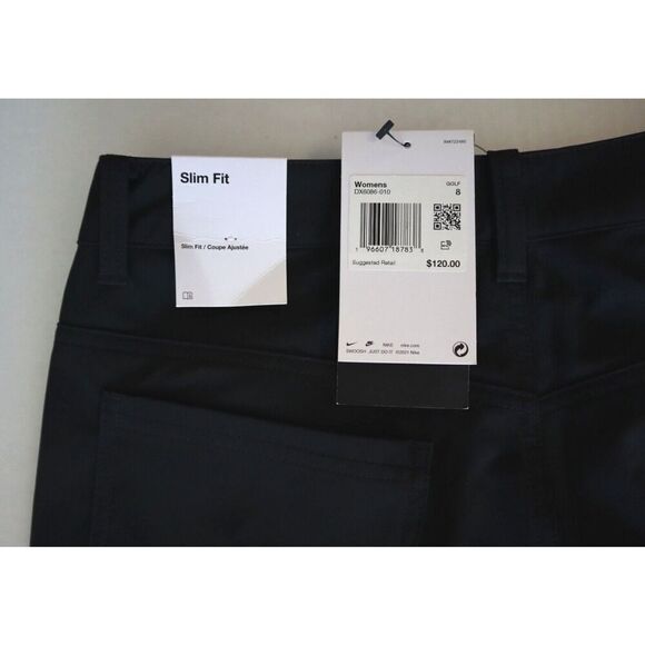 Nike Tour Repel DX6086-010 Women's Sz 8 Black Slim-Fit Golf Pants $120 - Picture 4 of 13